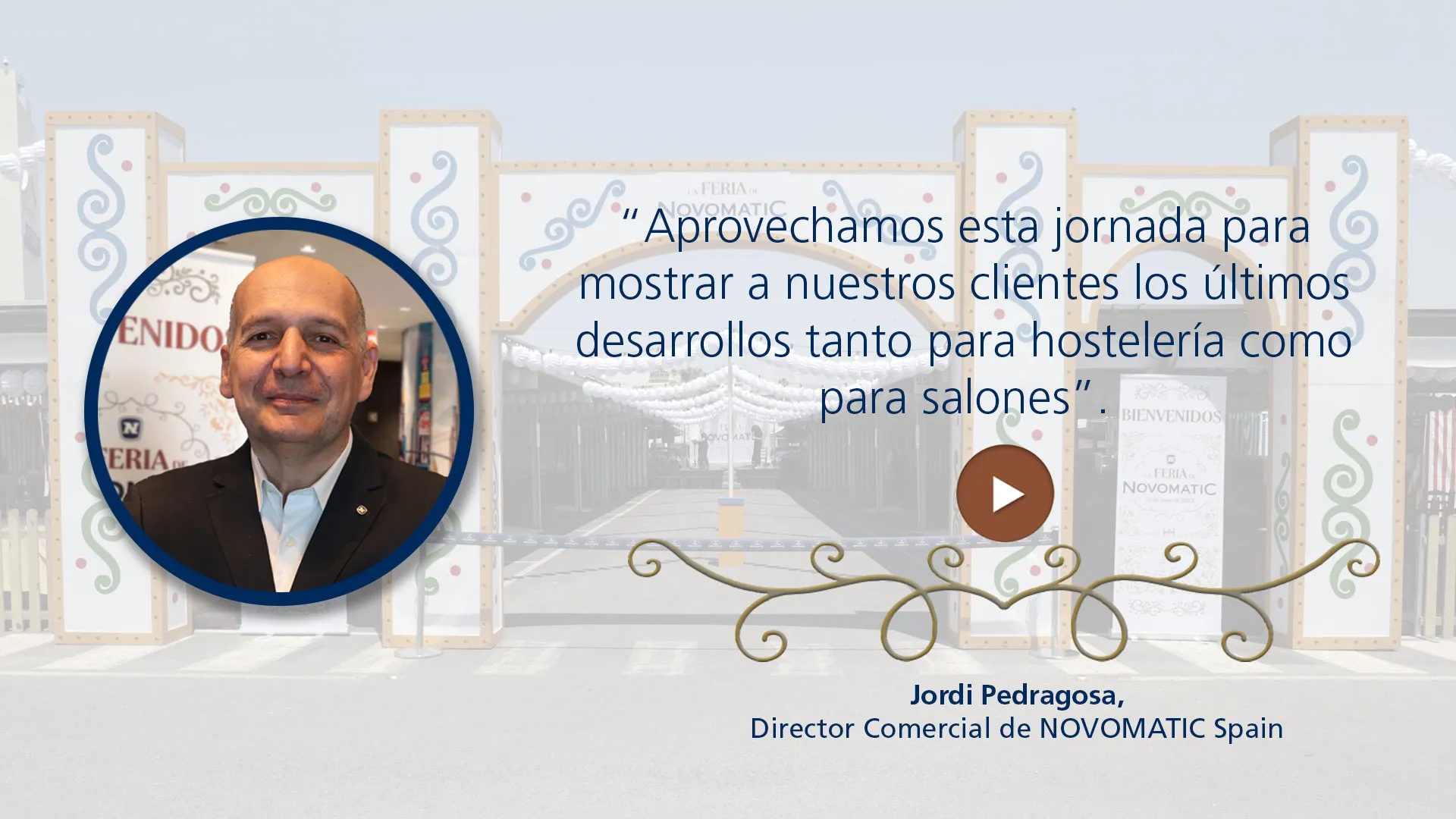 Jordi Pedragosa opina sobre la Feria de NOVOMATIC
