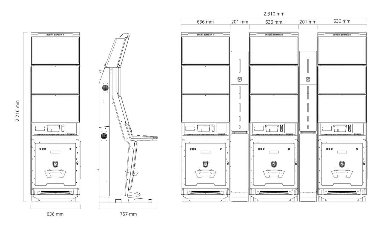 Medidas del mueble FV837A Black Edition II de Impera Link Series 2