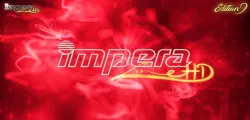 Logotipo con fondo rojo de Impera Line 9 HD de NOVOMATIC para Casino