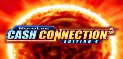 Logo con la bola de fuego de Cash Connection 4 de NOVOMATIC para Casino